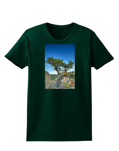 Colorado Landscape Tree Womens Dark T-Shirt-TooLoud-Forest-Green-Small-Davson Sales