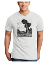 Colorado Landscape Watercolor BW Adult V-Neck T-shirt-Mens V-Neck T-Shirt-TooLoud-White-Small-Davson Sales