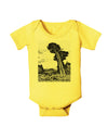 Colorado Landscape Watercolor BW Baby Romper Bodysuit-Baby Romper-TooLoud-Yellow-06-Months-Davson Sales