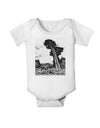 Colorado Landscape Watercolor BW Baby Romper Bodysuit-Baby Romper-TooLoud-White-06-Months-Davson Sales