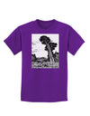 Colorado Landscape Watercolor BW Childrens Dark T-Shirt-Childrens T-Shirt-TooLoud-Purple-X-Small-Davson Sales