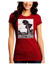 Colorado Landscape Watercolor BW Juniors Crew Dark T-Shirt-T-Shirts Juniors Tops-TooLoud-Red-Juniors Fitted Small-Davson Sales