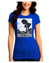 Colorado Landscape Watercolor BW Juniors Crew Dark T-Shirt-T-Shirts Juniors Tops-TooLoud-Royal-Blue-Juniors Fitted Small-Davson Sales