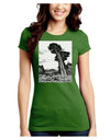 Colorado Landscape Watercolor BW Juniors Crew Dark T-Shirt-T-Shirts Juniors Tops-TooLoud-Kiwi-Green-Juniors Fitted Small-Davson Sales