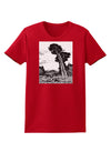 Colorado Landscape Watercolor BW Womens Dark T-Shirt-TooLoud-Red-X-Small-Davson Sales