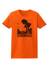 Colorado Landscape Watercolor BW Womens T-Shirt-Womens T-Shirt-TooLoud-Orange-X-Small-Davson Sales