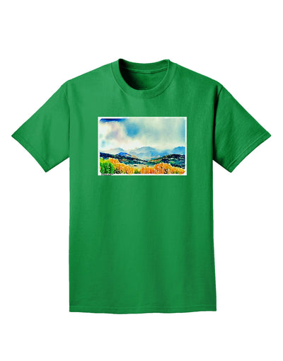 Colorado Mountain Scene Adult Dark T-Shirt-Mens T-Shirt-TooLoud-Kelly-Green-Small-Davson Sales