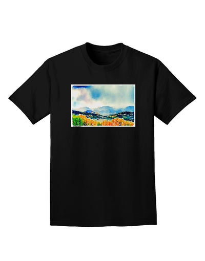 Colorado Mountain Scene Adult Dark T-Shirt-Mens T-Shirt-TooLoud-Black-Small-Davson Sales