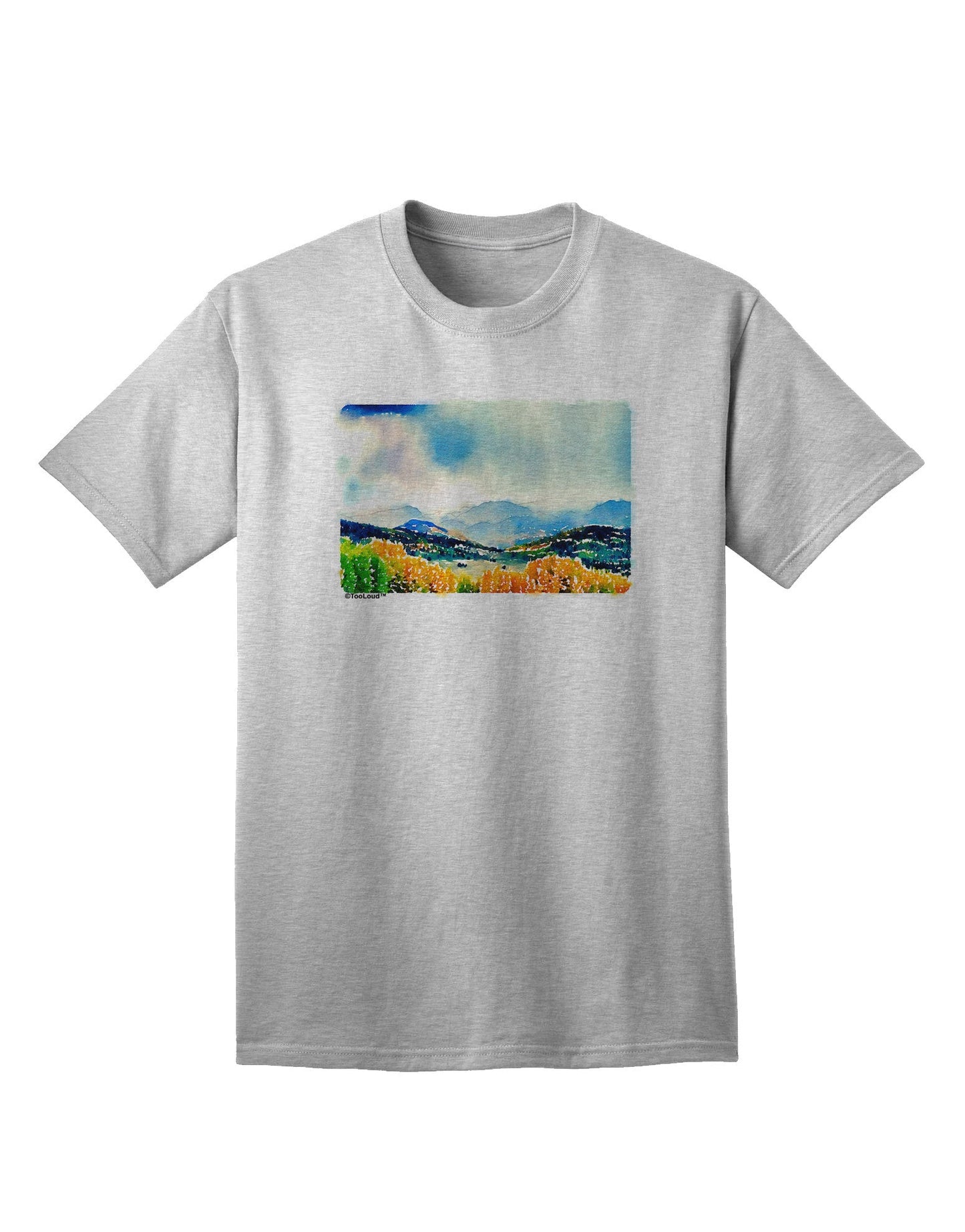 Colorado Mountain Scene Adult T-Shirt-Mens T-Shirt-TooLoud-AshGray-Small-Davson Sales
