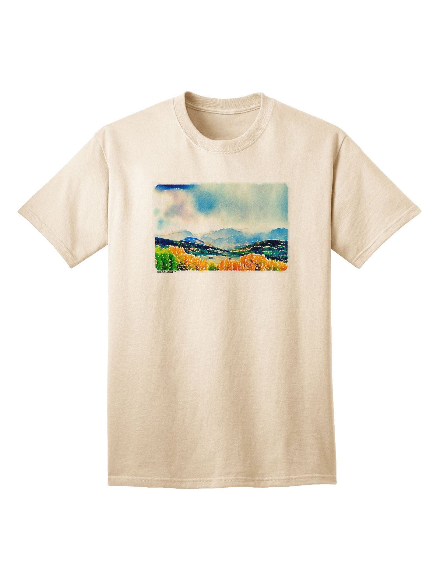 Colorado Mountain Scene Adult T-Shirt-Mens T-Shirt-TooLoud-Natural-Small-Davson Sales