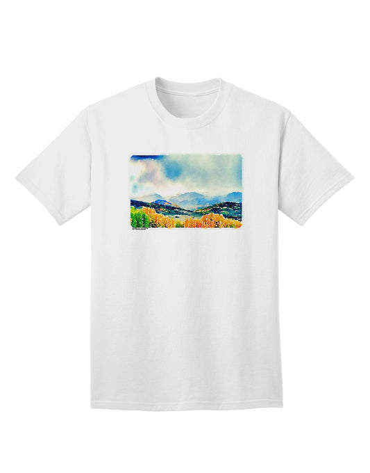 Colorado Mountain Scene Adult T-Shirt-Mens T-Shirt-TooLoud-White-Small-Davson Sales