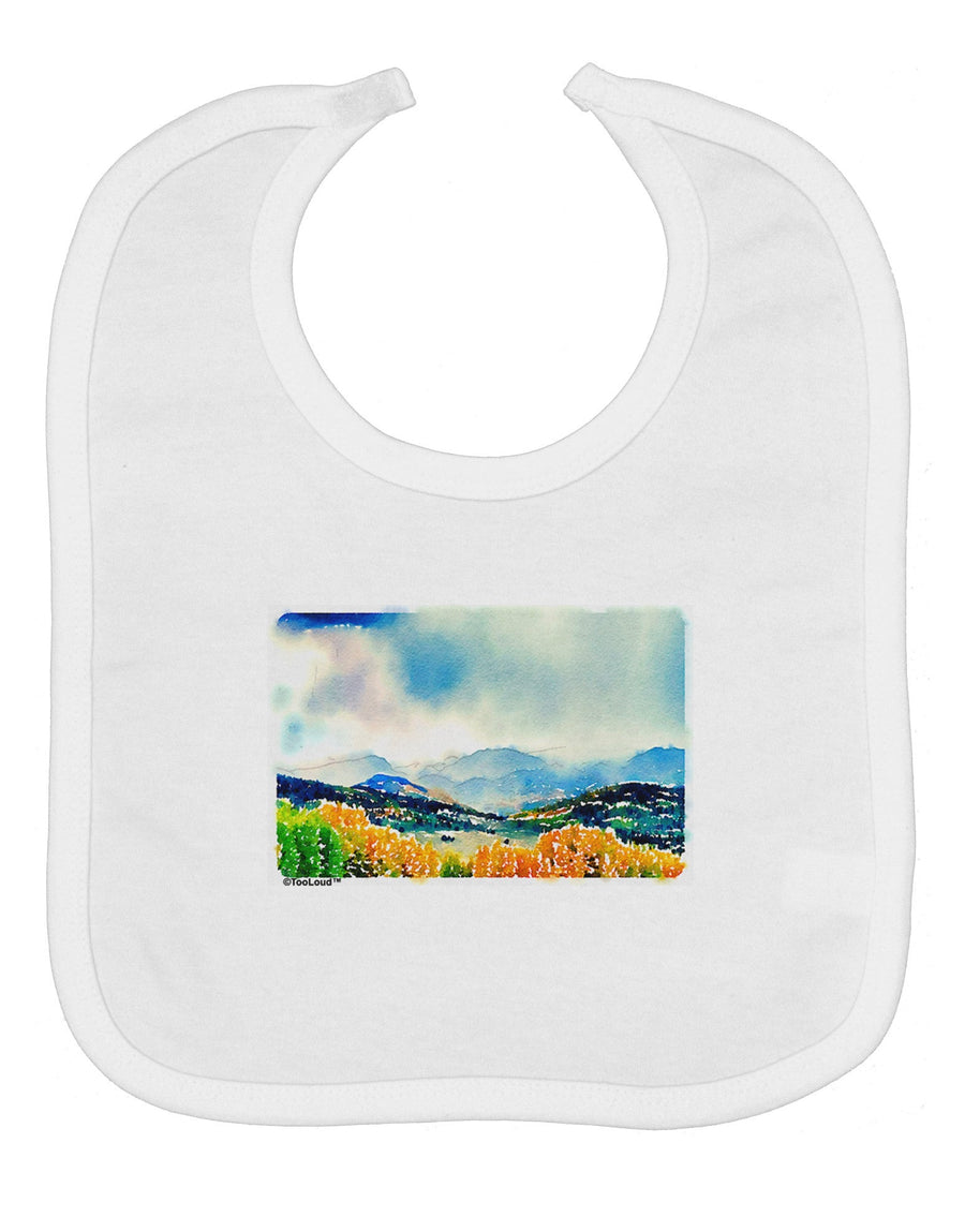 Colorado Mountain Scene Baby Bib