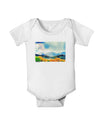 Colorado Mountain Scene Baby Romper Bodysuit-Baby Romper-TooLoud-White-06-Months-Davson Sales