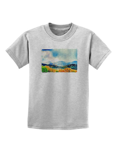 Colorado Mountain Scene Childrens T-Shirt-Childrens T-Shirt-TooLoud-AshGray-X-Small-Davson Sales