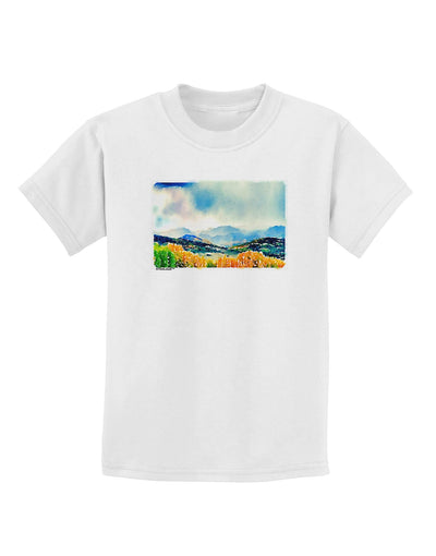 Colorado Mountain Scene Childrens T-Shirt-Childrens T-Shirt-TooLoud-White-X-Small-Davson Sales