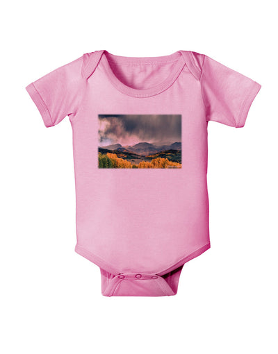 Colorado Mountain Scene Photo Baby Romper Bodysuit-Baby Romper-TooLoud-Pink-06-Months-Davson Sales