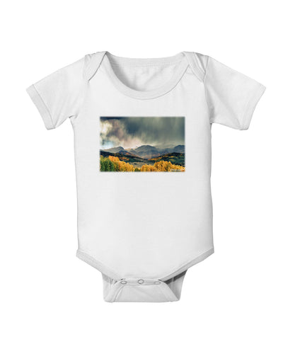 Colorado Mountain Scene Photo Baby Romper Bodysuit-Baby Romper-TooLoud-White-06-Months-Davson Sales