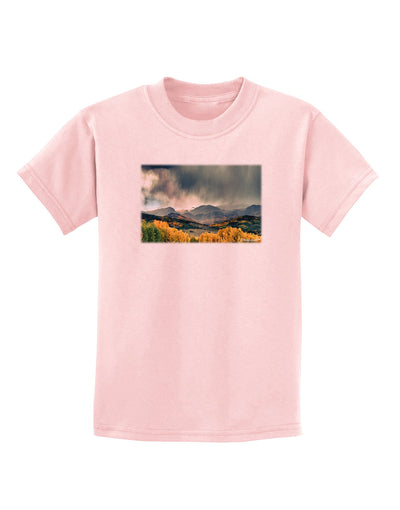 Colorado Mountain Scene Photo Childrens T-Shirt-Childrens T-Shirt-TooLoud-PalePink-X-Small-Davson Sales