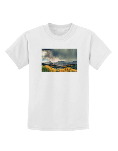 Colorado Mountain Scene Photo Childrens T-Shirt-Childrens T-Shirt-TooLoud-White-X-Small-Davson Sales