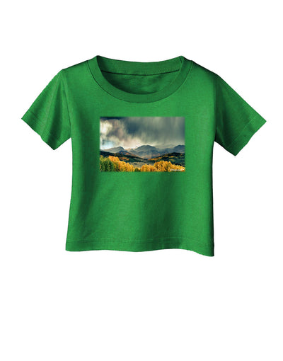 Colorado Mountain Scene Photo Infant T-Shirt Dark-Infant T-Shirt-TooLoud-Clover-Green-06-Months-Davson Sales