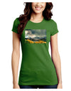 Colorado Mountain Scene Photo Juniors Petite Crew Dark T-Shirt-T-Shirts Juniors Tops-TooLoud-Kiwi-Green-Juniors Fitted Small-Davson Sales