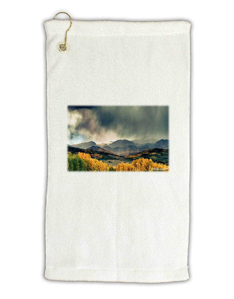 Colorado Mountain Scene Photo Micro Terry Gromet Golf Towel 11&#x22;x19-Golf Towel-TooLoud-White-Davson Sales