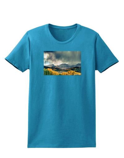 Colorado Mountain Scene Photo Womens Dark T-Shirt-TooLoud-Turquoise-X-Small-Davson Sales