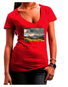 Colorado Mountain Scene Photo Womens V-Neck Dark T-Shirt-Womens V-Neck T-Shirts-TooLoud-Red-Juniors Fitted Small-Davson Sales