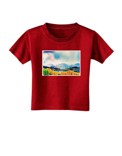 Colorado Mountain Scene Toddler T-Shirt Dark-Toddler T-Shirt-TooLoud-Red-2T-Davson Sales