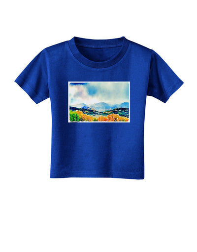 Colorado Mountain Scene Toddler T-Shirt Dark-Toddler T-Shirt-TooLoud-Royal-Blue-2T-Davson Sales