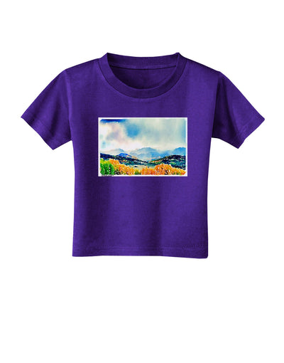 Colorado Mountain Scene Toddler T-Shirt Dark-Toddler T-Shirt-TooLoud-Purple-2T-Davson Sales