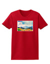 Colorado Mountain Scene Womens Dark T-Shirt-TooLoud-Red-X-Small-Davson Sales