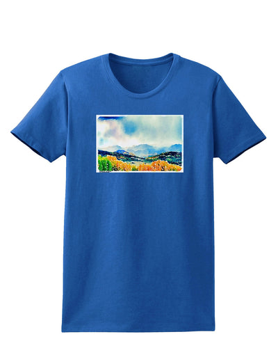 Colorado Mountain Scene Womens Dark T-Shirt-TooLoud-Royal-Blue-X-Small-Davson Sales