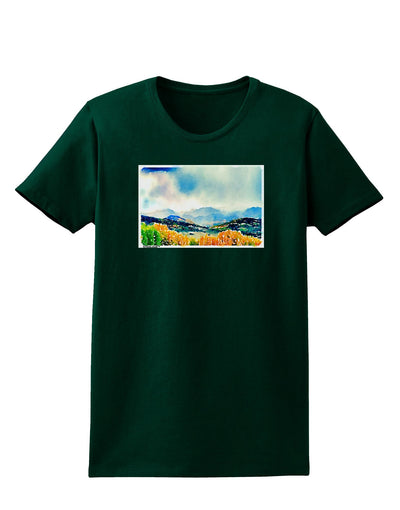 Colorado Mountain Scene Womens Dark T-Shirt-TooLoud-Forest-Green-Small-Davson Sales