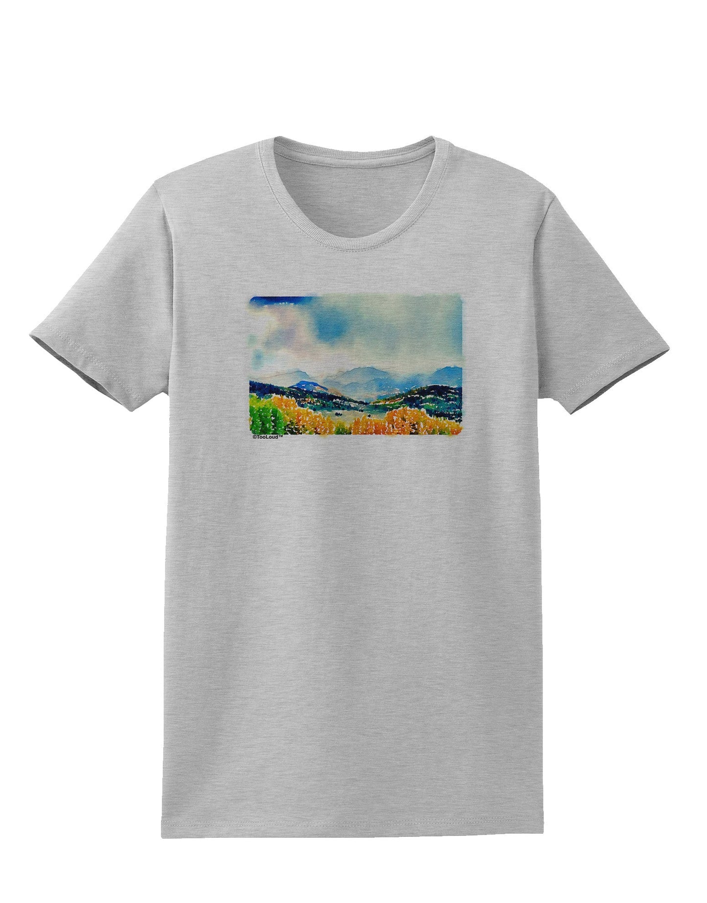 Colorado Mountain Scene Womens T-Shirt-Womens T-Shirt-TooLoud-AshGray-X-Small-Davson Sales