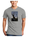 Colorado Mountain Scenery Adult V-Neck T-shirt-Mens V-Neck T-Shirt-TooLoud-HeatherGray-Small-Davson Sales