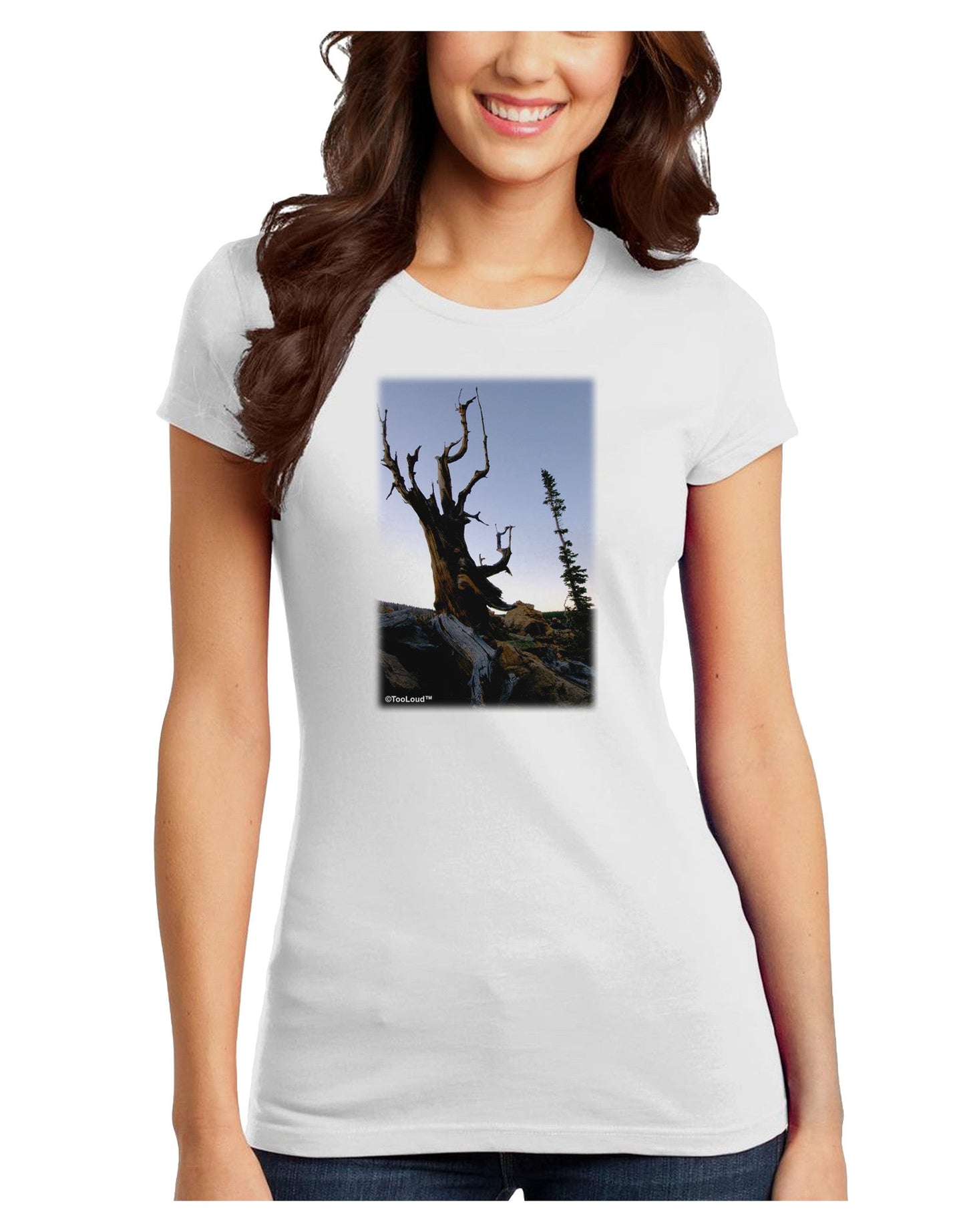 Colorado Mountain Scenery Juniors Petite T-Shirt-T-Shirts Juniors Tops-TooLoud-White-Juniors Fitted X-Small-Davson Sales