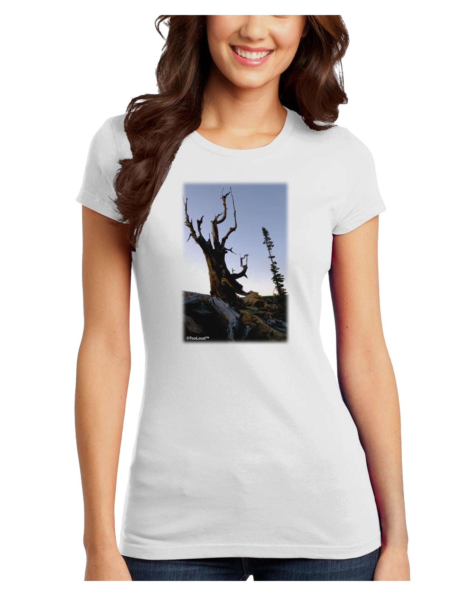 Colorado Mountain Scenery Juniors Petite T-Shirt-T-Shirts Juniors Tops-TooLoud-White-Juniors Fitted X-Small-Davson Sales