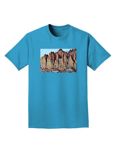 Colorado Mountain Spires Adult Dark T-Shirt-Mens T-Shirt-TooLoud-Turquoise-Small-Davson Sales