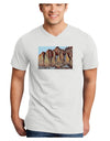 Colorado Mountain Spires Adult V-Neck T-shirt-Mens V-Neck T-Shirt-TooLoud-White-Small-Davson Sales