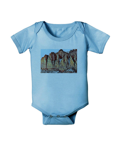 Colorado Mountain Spires Baby Romper Bodysuit-Baby Romper-TooLoud-LightBlue-06-Months-Davson Sales