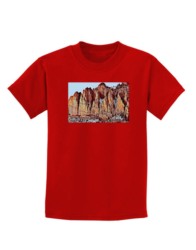 Colorado Mountain Spires Childrens Dark T-Shirt-Childrens T-Shirt-TooLoud-Red-X-Small-Davson Sales