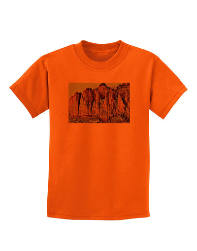 Colorado Mountain Spires Childrens T-Shirt-Childrens T-Shirt-TooLoud-Orange-X-Small-Davson Sales