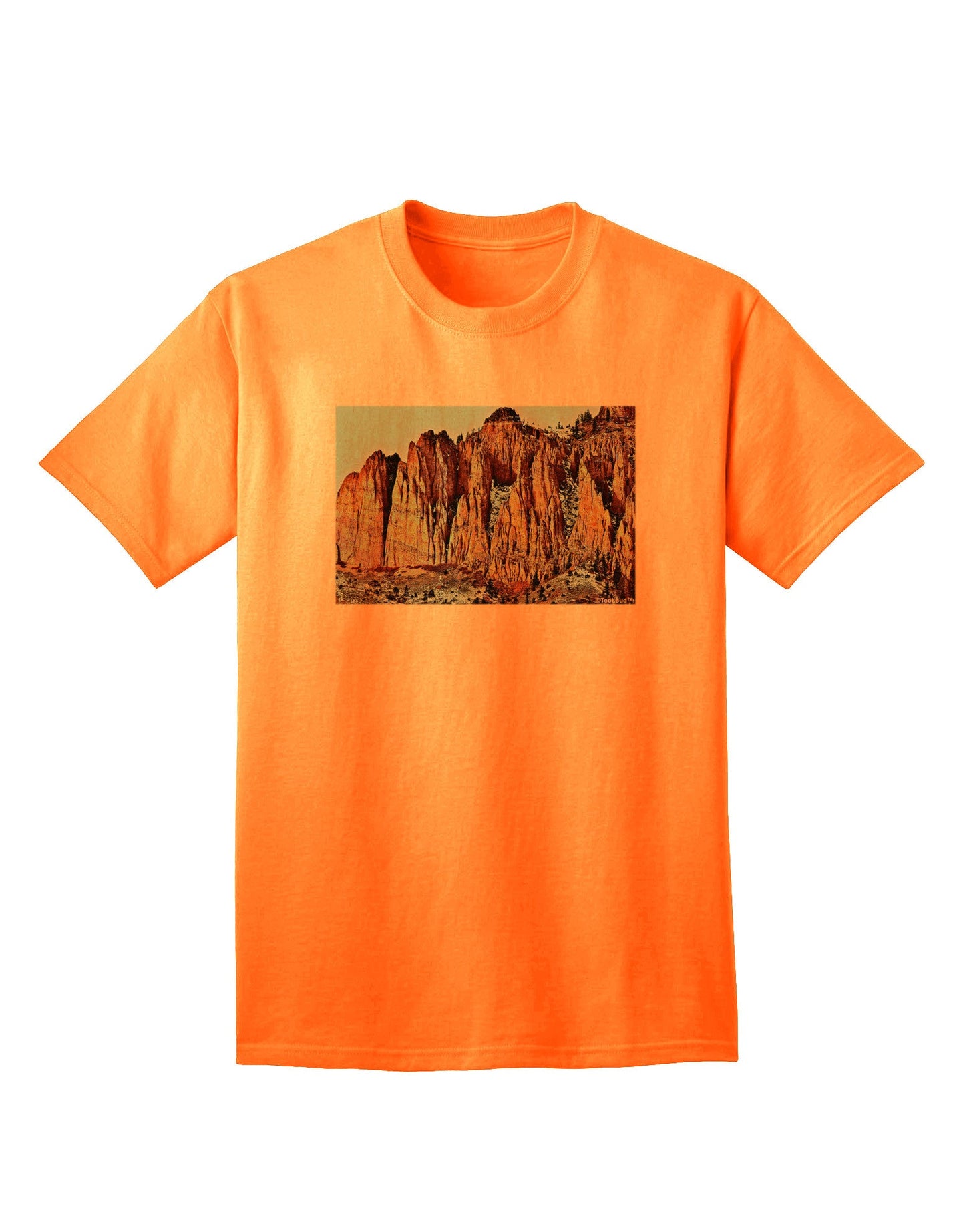 Colorado Mountain Spires - Premium Adult T-Shirt for Outdoor Enthusiasts-Mens T-shirts-TooLoud-Neon-Orange-Small-Davson Sales