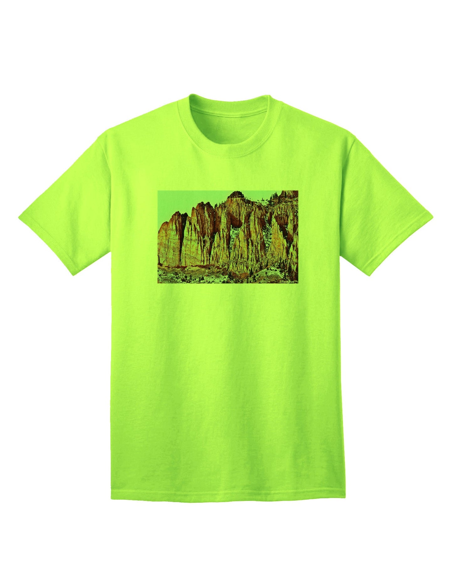 Colorado Mountain Spires - Premium Adult T-Shirt for Outdoor Enthusiasts-Mens T-shirts-TooLoud-Neon-Green-Small-Davson Sales