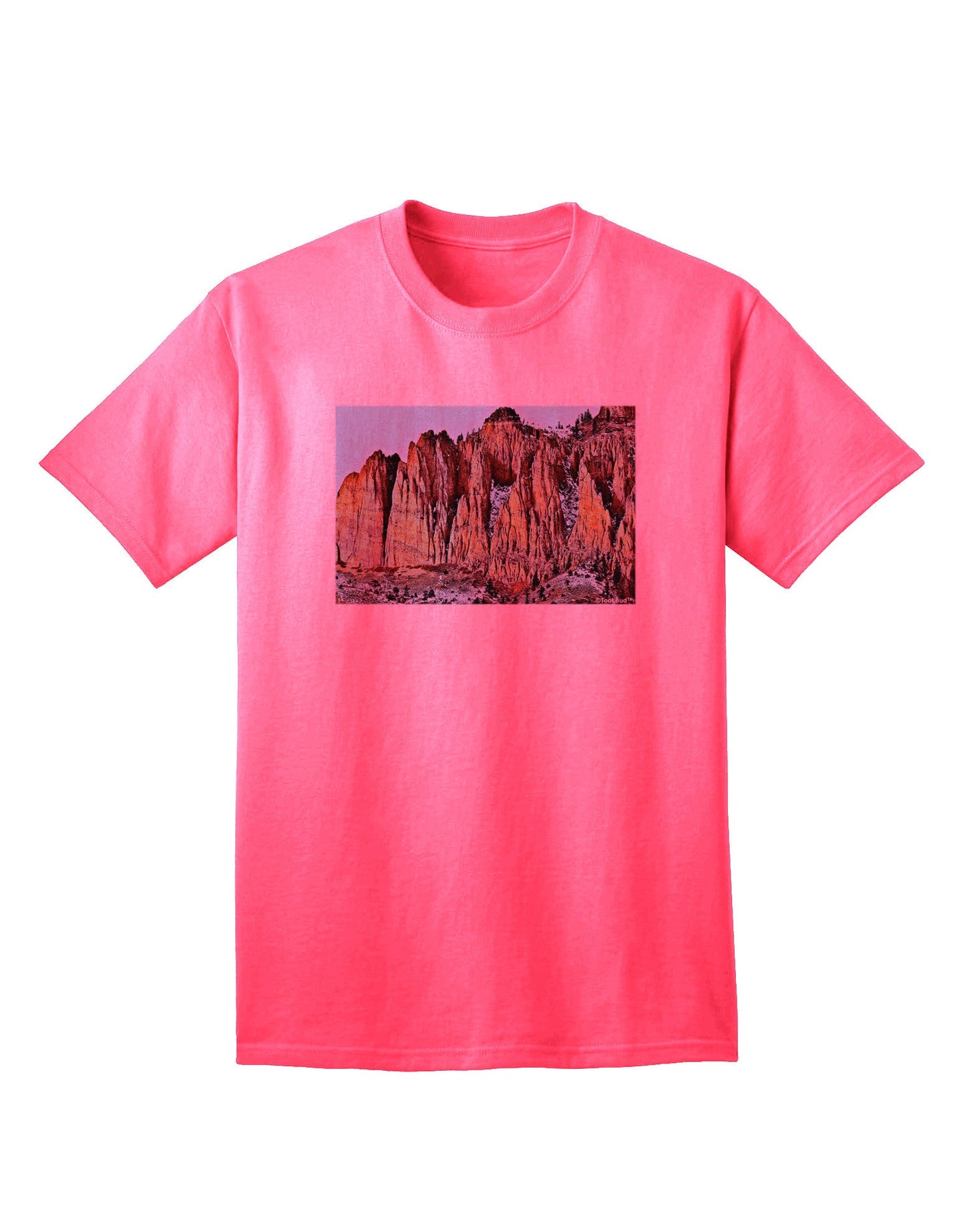 Colorado Mountain Spires - Premium Adult T-Shirt for Outdoor Enthusiasts-Mens T-shirts-TooLoud-Neon-Pink-Small-Davson Sales