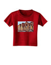 Colorado Mountain Spires Toddler T-Shirt Dark-Toddler T-Shirt-TooLoud-Red-2T-Davson Sales