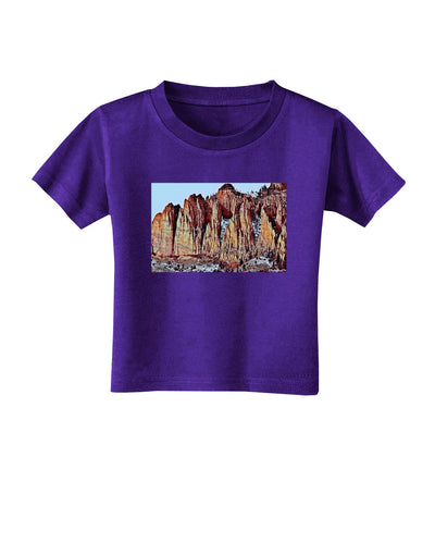 Colorado Mountain Spires Toddler T-Shirt Dark-Toddler T-Shirt-TooLoud-Purple-2T-Davson Sales