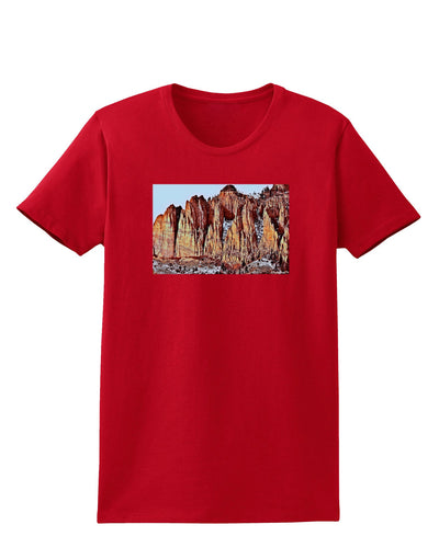 Colorado Mountain Spires Womens Dark T-Shirt-TooLoud-Red-X-Small-Davson Sales