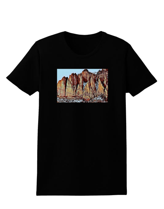 Colorado Mountain Spires Womens Dark T-Shirt-TooLoud-Black-X-Small-Davson Sales